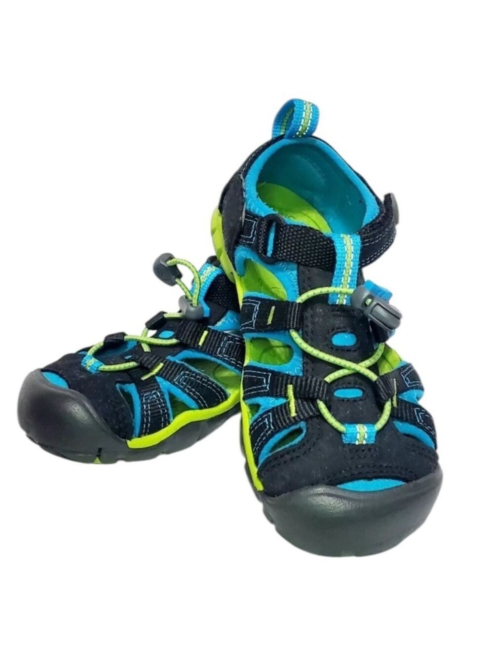 Keen Seacamp II Big Kids Water Sandals in Black and Brilliant Blue UNISEX SIZE 5 - Picture 10 of 10